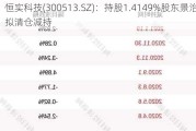 恒实科技(300513.SZ)：持股1.4149%股东景治军拟***减持