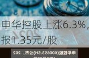 申华控股上涨6.3%，报1.35元/股