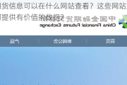 期货信息可以在什么网站查看？这些网站如何提供有价值的数据？