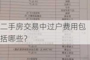 二手房交易中过户费用包括哪些？