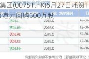 创维集团(00751.HK)6月27日耗资1536.8万港元回购500万股