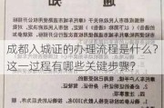 成都入城证的办理流程是什么？这一过程有哪些关键步骤？