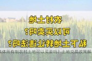 集体所有制农村土地可以买卖吗？土地交易政策解读！