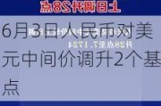 6月3日人民币对美元中间价调升2个基点