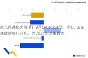 欧元区通胀大降温！9月CPI环比转负，同比1.8%跌破欧央行目标，为2021年以来首次