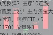 触底反弹？医疗10连跌后首度上涨！主力资金大举回流，医疗ETF（512170）放量涨1.87%！尾盘溢价飙升