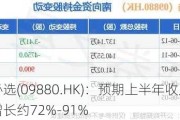 优必选(09880.HK)：预期上半年收入同比增长约72%-91%