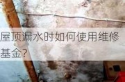 屋顶漏水时如何使用维修基金？