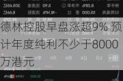 德林控股早盘涨超9% 预计年度纯利不少于8000万港元