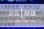 ***新能源：2024-2026年净利润预计达29.38亿至35.05亿元，风电资产优化迎新机