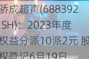 骄成超声(688392.SH)：2023年度权益分派10派2元 股权登记6月19日