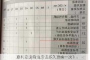 夏利变速箱油应该多久更换一次？