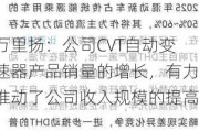 万里扬：公司CVT自动变速器产品销量的增长，有力推动了公司收入规模的提高