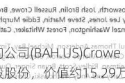 博思艾伦咨询公司(BAH.US)Crowe Richard售出1,006股普通股股份，价值约15.29万美元