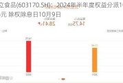 宝立食品(603170.SH)：2024年半年度权益分派10派1.5元 除权除息日10月9日