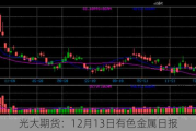 光大期货：12月13日有色金属日报