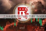 上半年监管开具229张罚单！涉50家券商！