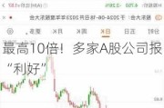 最高10倍！多家A股公司报“利好”