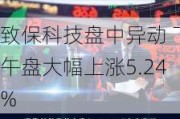 致保科技盘中异动 下午盘大幅上涨5.24%