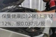 保集健康(01246)上涨12.12%，报0.037元/股