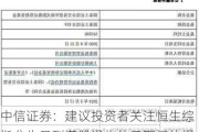 中信证券：建议投资者关注恒生综指公告日到港股通生效日期间的择时配置机会