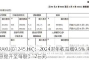 NIRAKU(01245.HK)：2024财年收益增9.5% 末期股息提升至每股0.17日元