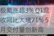 极氪涨超3% Q1营收同比大增71% 5月交付量创新高