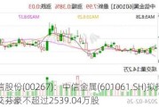 中信股份(00267)：中信金属(601061.SH)拟择机减持艾芬豪不超过2539.04万股