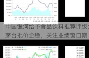 中国银河给予食品饮料推荐评级：茅台批价企稳，关注业绩窗口期