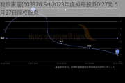 我乐家居(603326.SH)2023年度拟每股派0.27元 6月27日除权除息