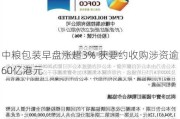 中粮包装早盘涨超3% 获要约收购涉资逾60亿港元