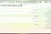 Win11 Canary 26236 预览版暗藏新功能：强化 AI 回顾功能和隐私设置