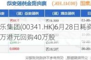 大家乐集团(00341.HK)6月28日耗资321.5万港元回购40万股