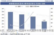 光伏：预计2024~2026年光伏焊带的需求量分别是28.6万吨、34万吨和39.4万吨