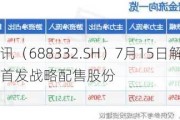 中科蓝讯（688332.SH）7月15日解禁上市90万股，为首发战略配售股份