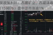 西部大开发政策利好！西藏矿业、西藏珠峰涨超4%，有色龙头ETF（159876）盘中逆市涨逾1%