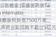 港股公告掘金 |亚盛医药获Takeda International战略股权投资7500万美元 先声药业拟回购不超过5亿元股份