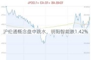 沪伦通概念盘中跳水，明阳智能跌1.42%