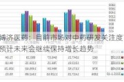 博济医药：目前市场对中药研发关注度高 预计未来会继续保持增长趋势