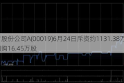 太古股份公司A(00019)6月24日斥资约1131.38万港元回购16.45万股