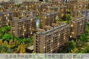 北京楼市新政满月：二手房成交量1.5万套以上