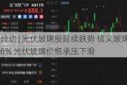 港股异动 | 光伏玻璃股延续跌势 信义玻璃(00868)跌超6% 光伏玻璃价格承压下滑