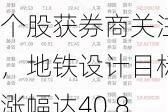 7月4日30只个股获券商关注，地铁设计目标涨幅达40.83%