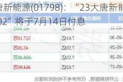 ***新能源(01798)：“23***新能MTN002”将于7月14日付息