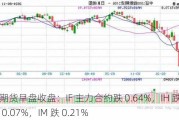 股指期货早盘收盘：IF 主力合约跌 0.64%，IH 跌 0.80%，IC 涨 0.07%，IM 跌 0.21%