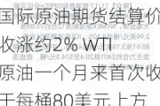 国际原油期货结算价收涨约2% WTI原油一个月来首次收于每桶80美元上方