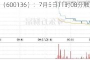 ST明诚（600136）：7月5日11时08分触及涨停板