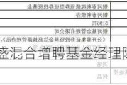 银河君盛混合增聘基金经理陈舜键 刘铭离任