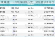 美联储：下周维持利率不变，降息信号引分歧