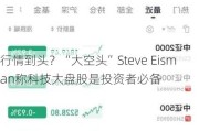 行情到头？“大空头”Steve Eisman称科技大盘股是投资者必备